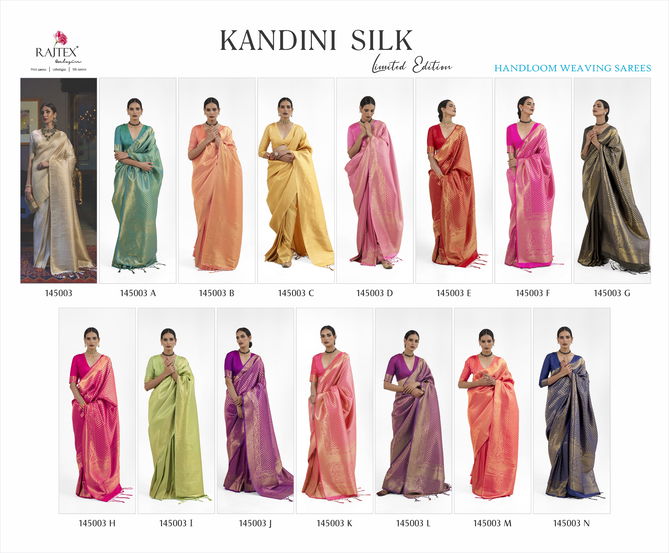 Kandini Silk By Rajtex Handloom Weaving Saree Wholesale Shop In Surat